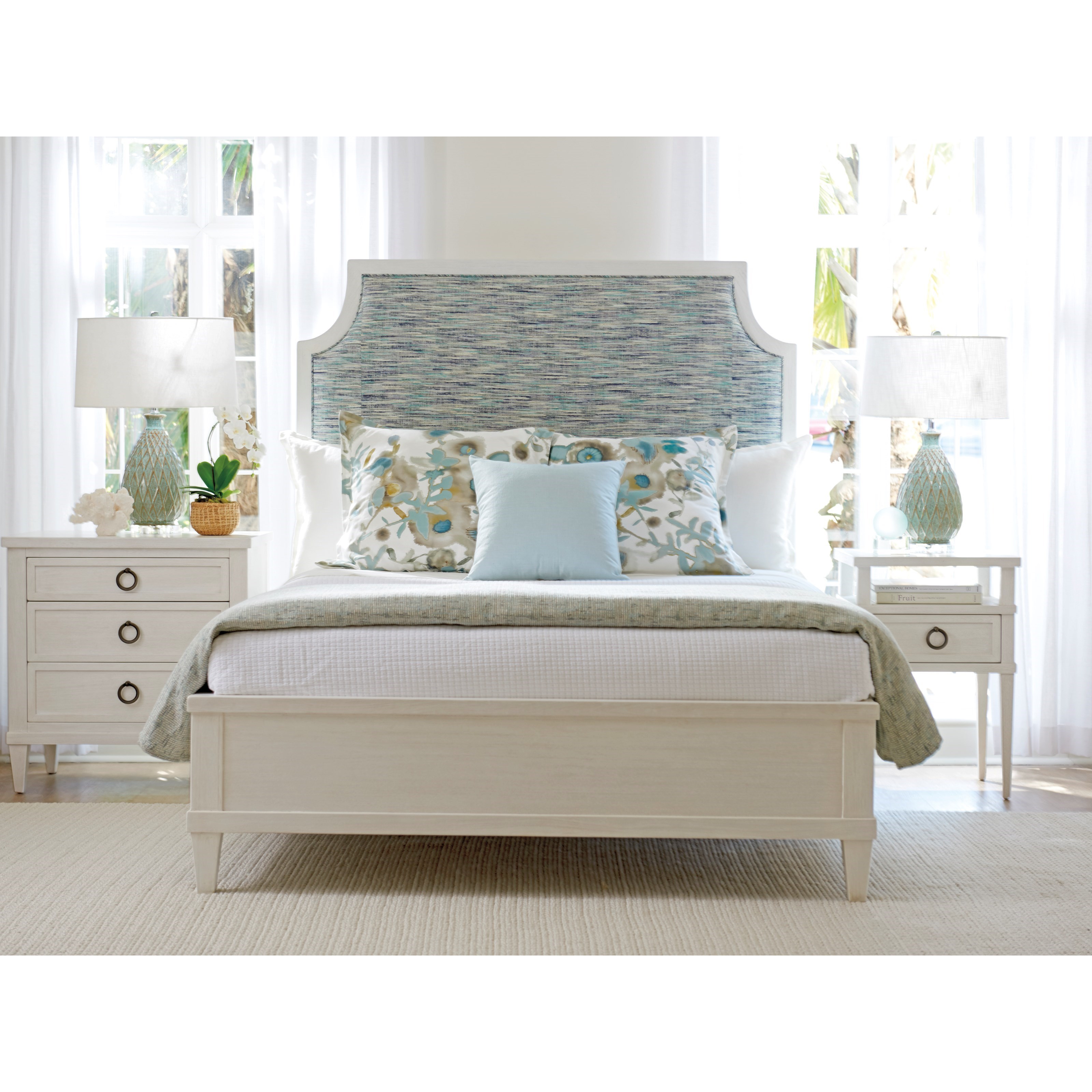 Tommy Bahama Home Ocean Breeze Belle Isle Queen Upholstered Bed with